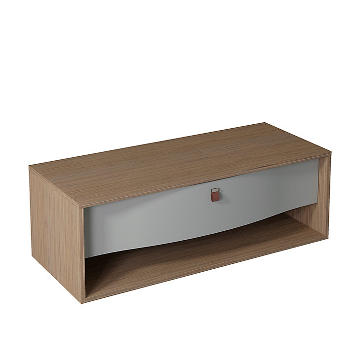 Meuble sous vasque à suspendre Havana grège mat 1 tiroir 120 cm