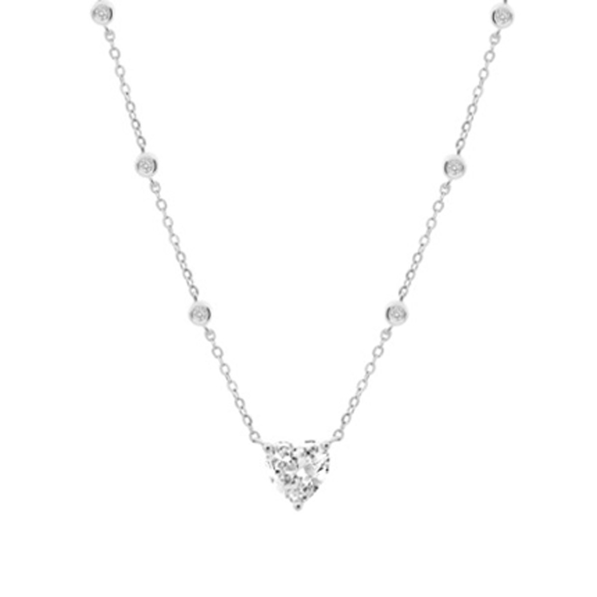 Collier Lotus Silver argent coeur oxyde