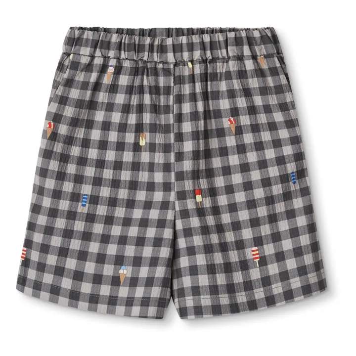 Fliink Short Polar Vichy | Gris anthracite