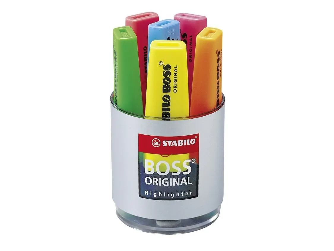 STABILO BOSS ORIGINAL, 1 stk, Grøn, Mejselspids, Sort, Grøn, Polypropylen (PP), Rektandel