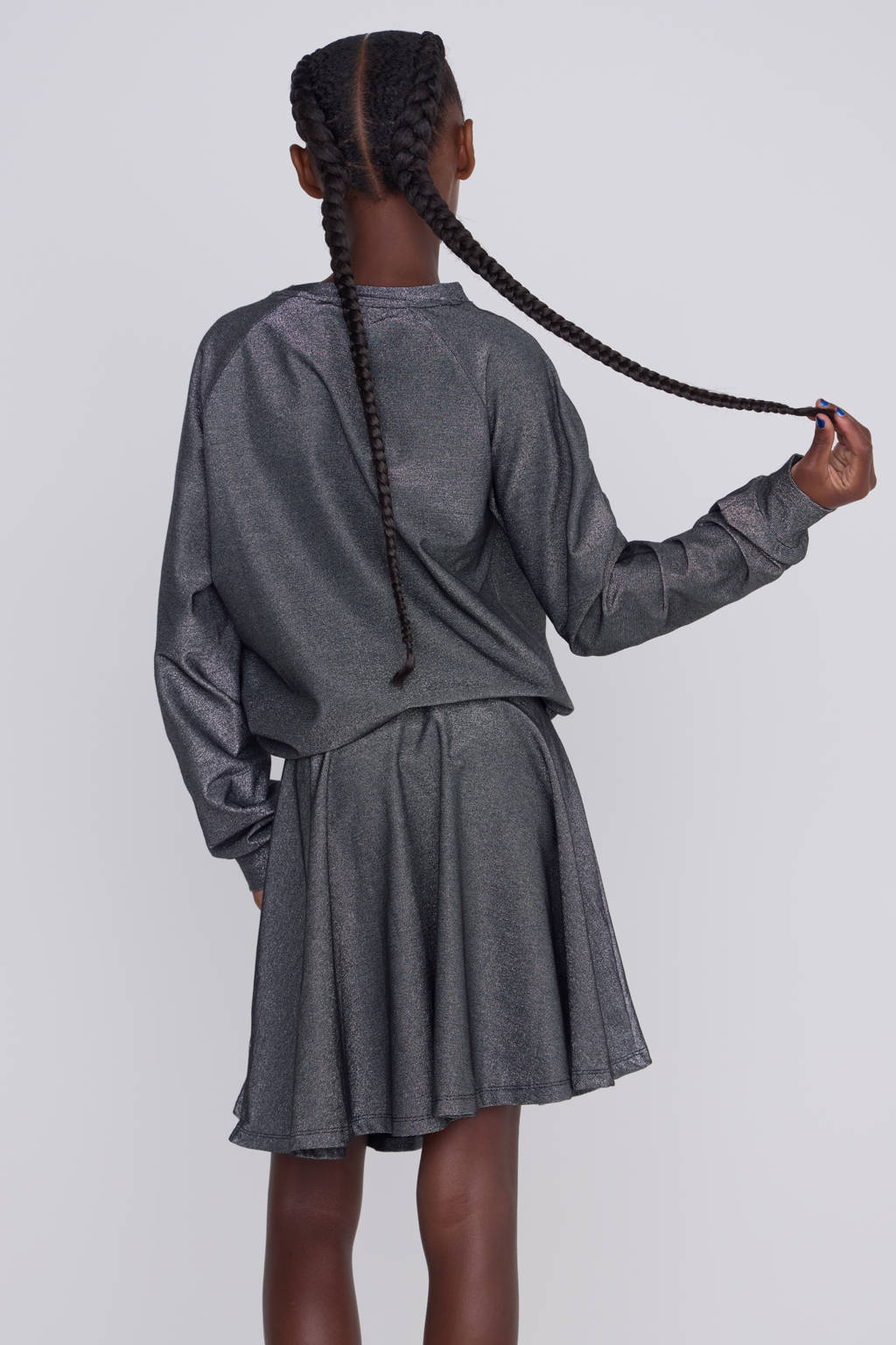Coolcat lurex top Nyla zilver