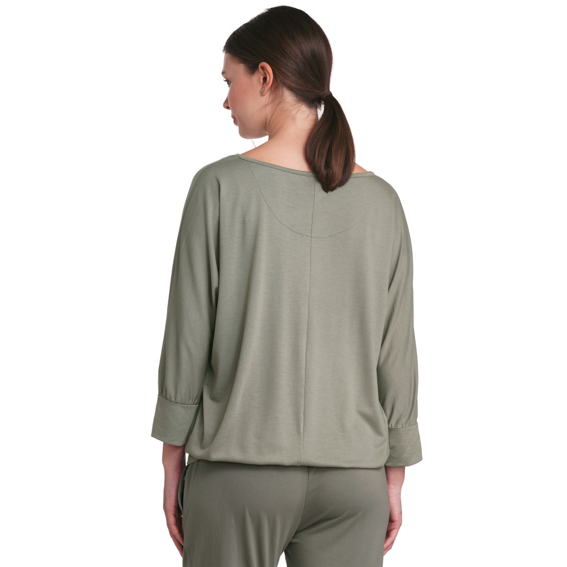 Gina Sports Damen Yoga-Shirt mit 3/4-Arm oliv