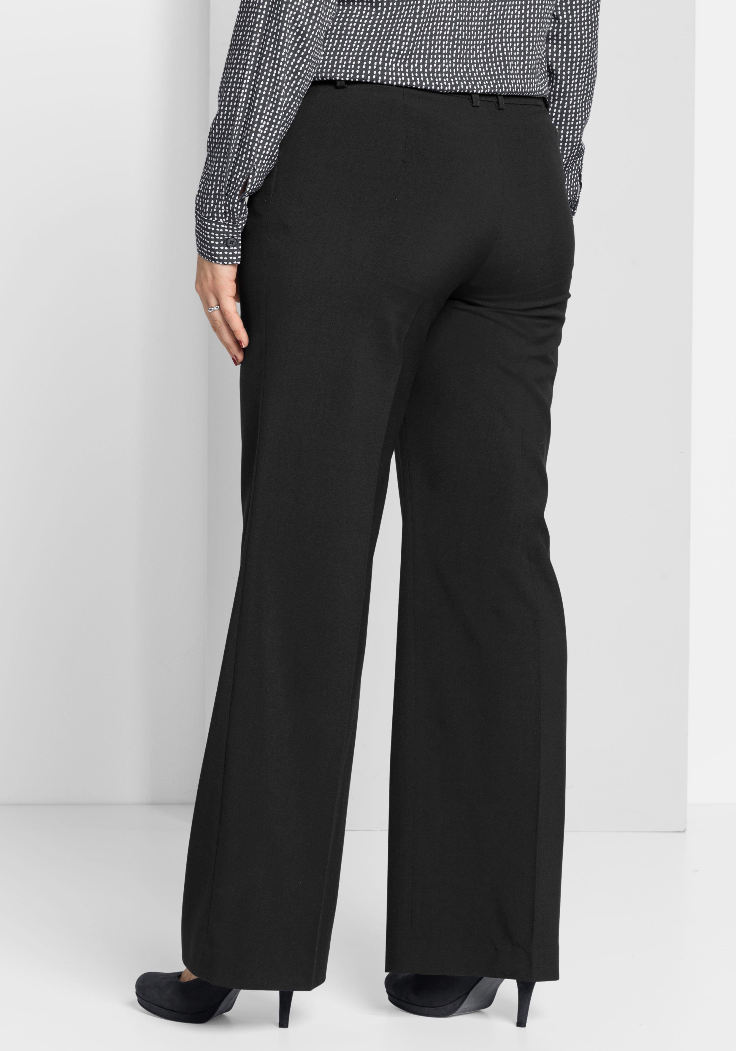 Weite Stretchhose mit Bügelfalte