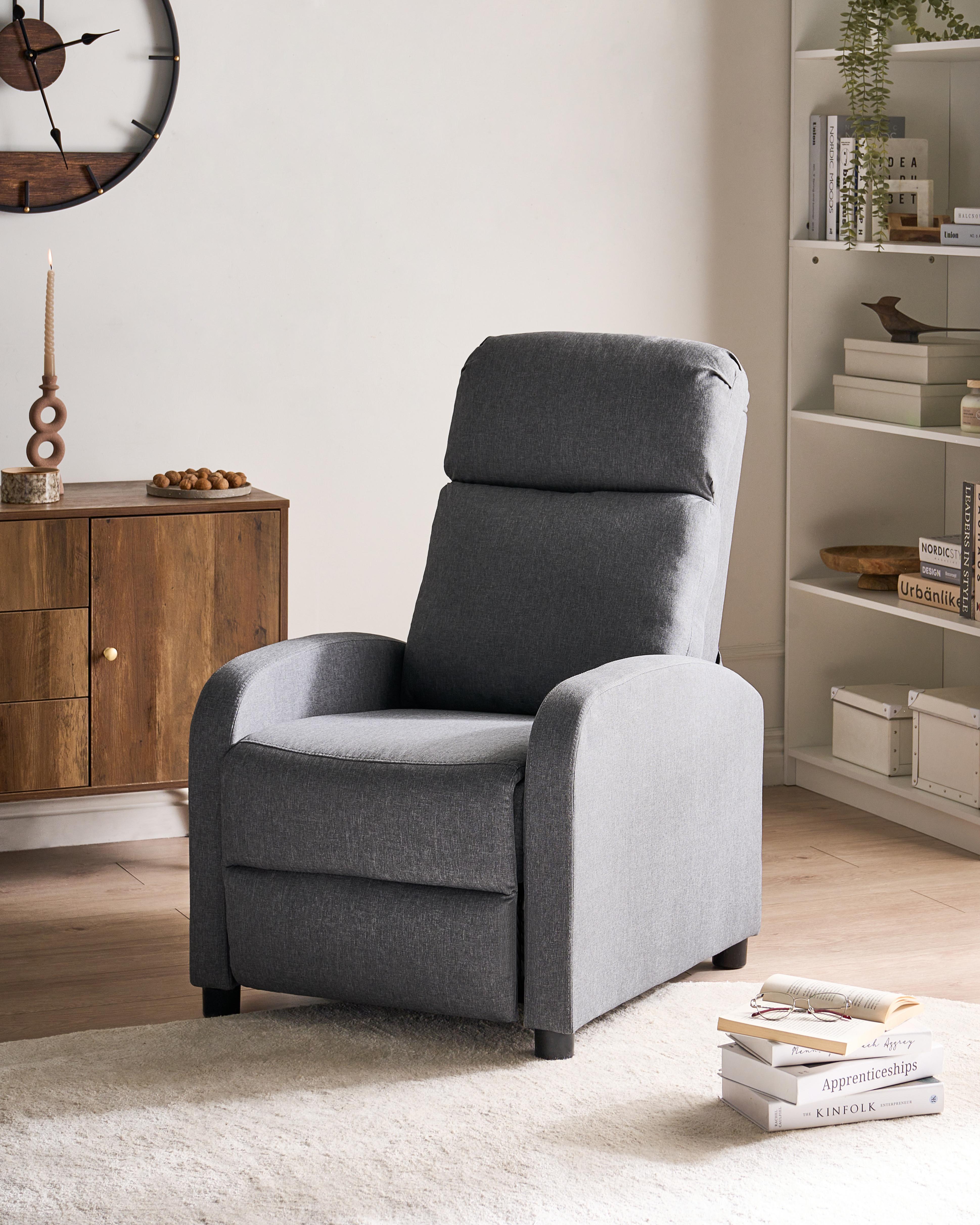 Relaxfauteuil EMINENCE Kunstlinnen Grijs