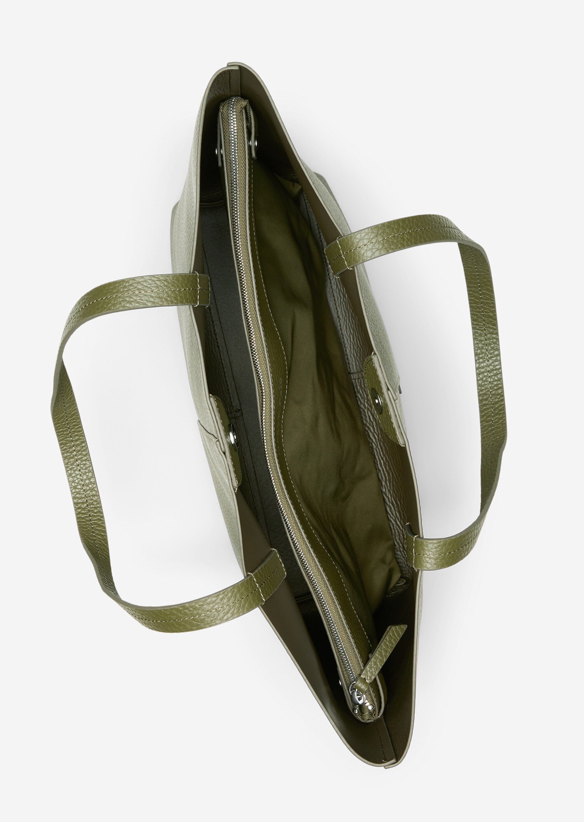 Shopper aus genarbtem Rindleder