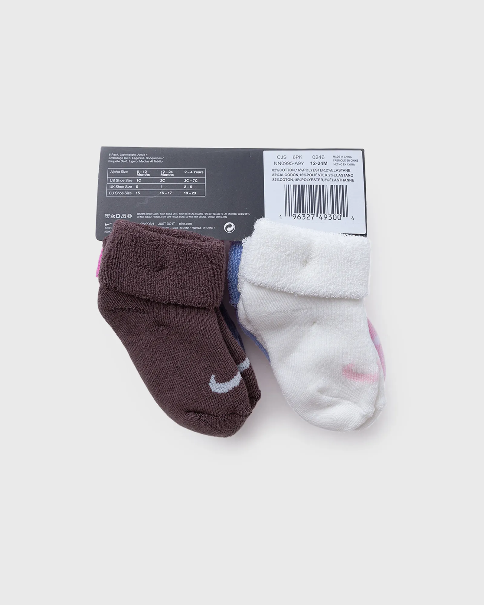 Nike 6PK TERRY CUFFED INFANT SOCK