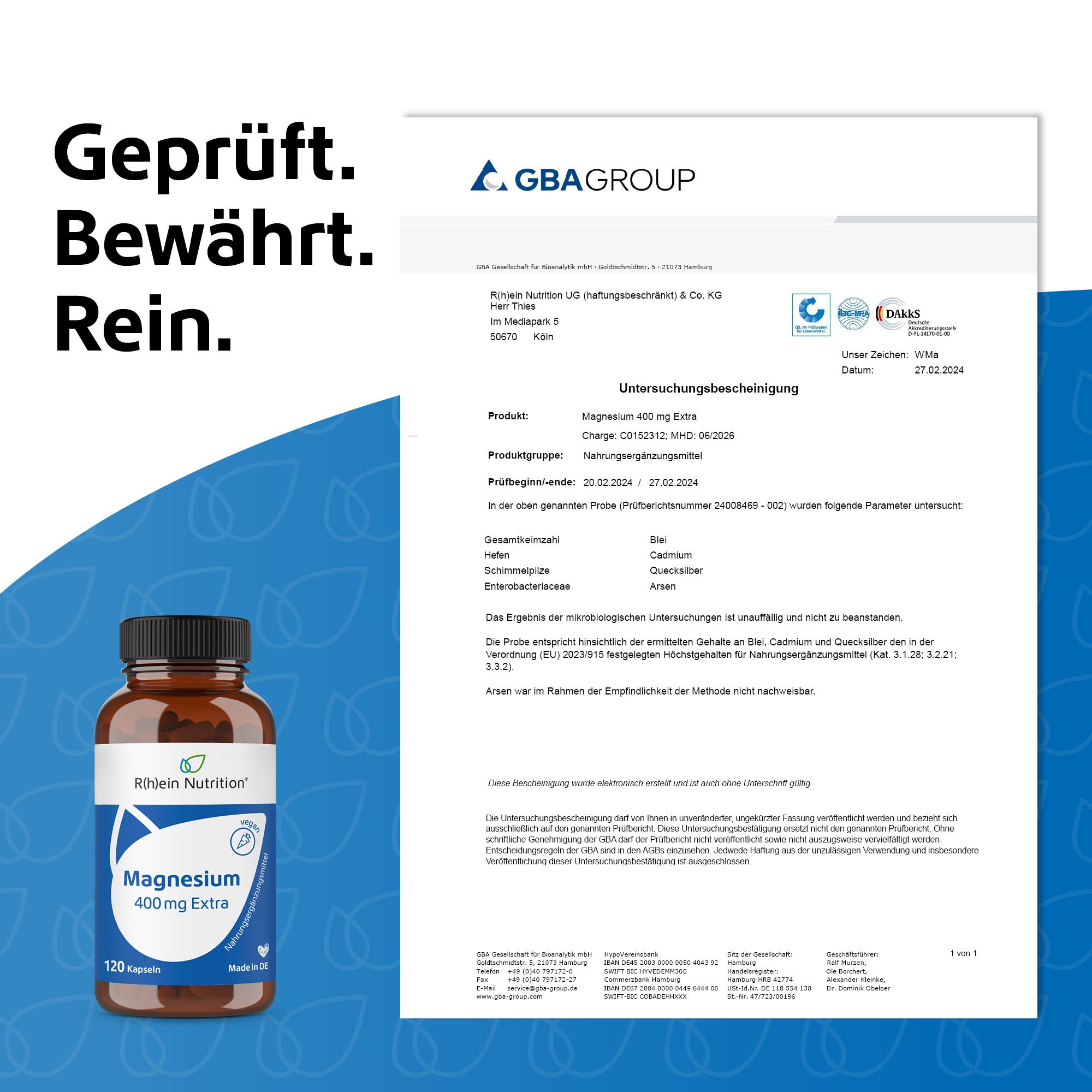 R(h)ein Nutrition Magnesium 400 mg Extra