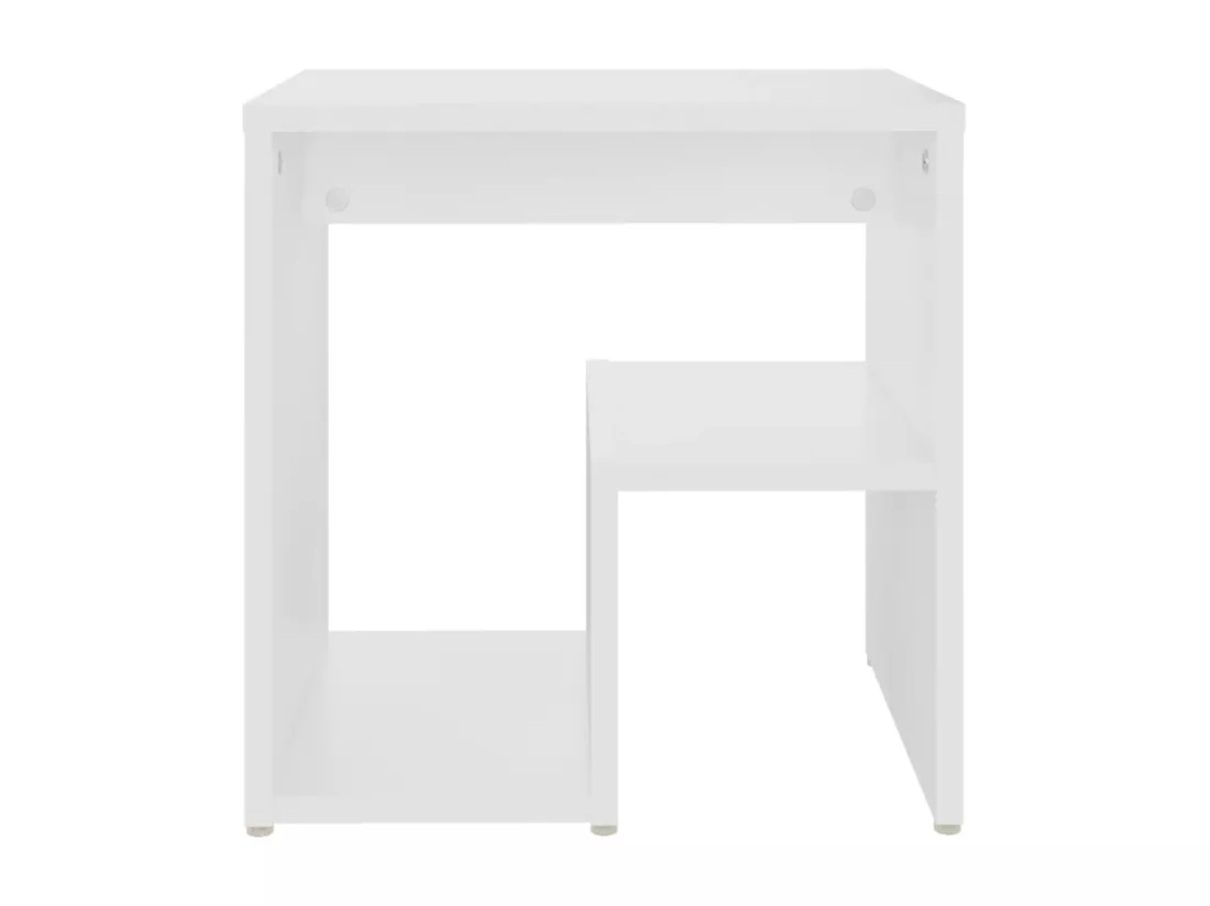 Table de chevet Blanc 40x30x40 cm Aggloméré