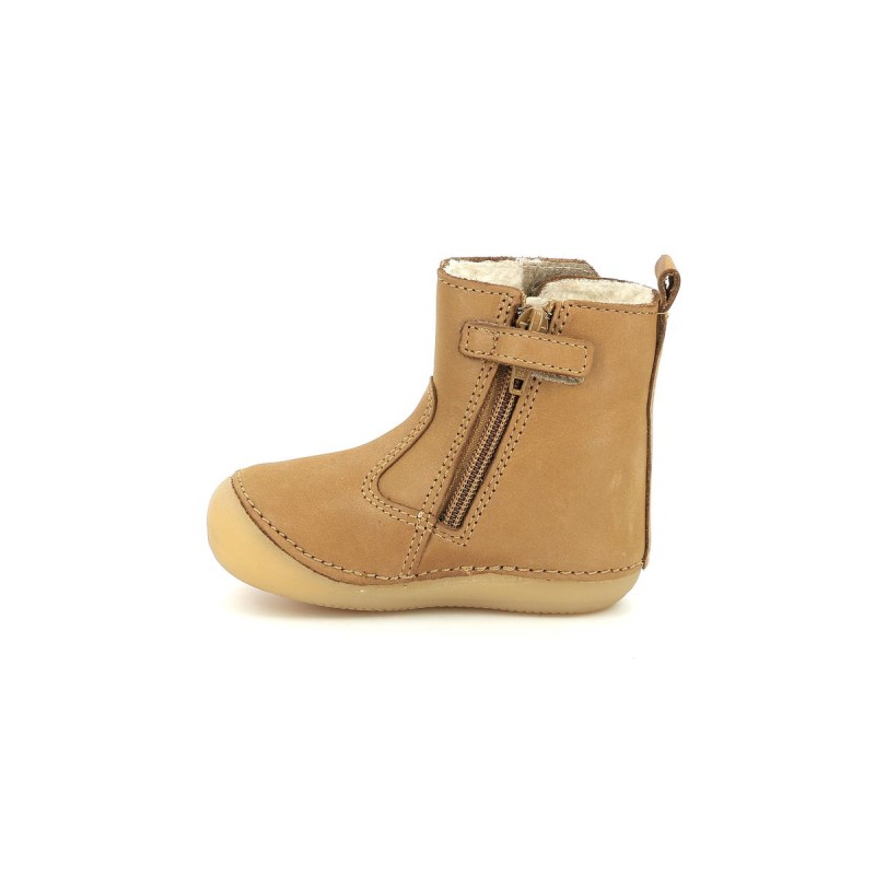 Kickers Kickers Socool cho fourrées Camel Clair