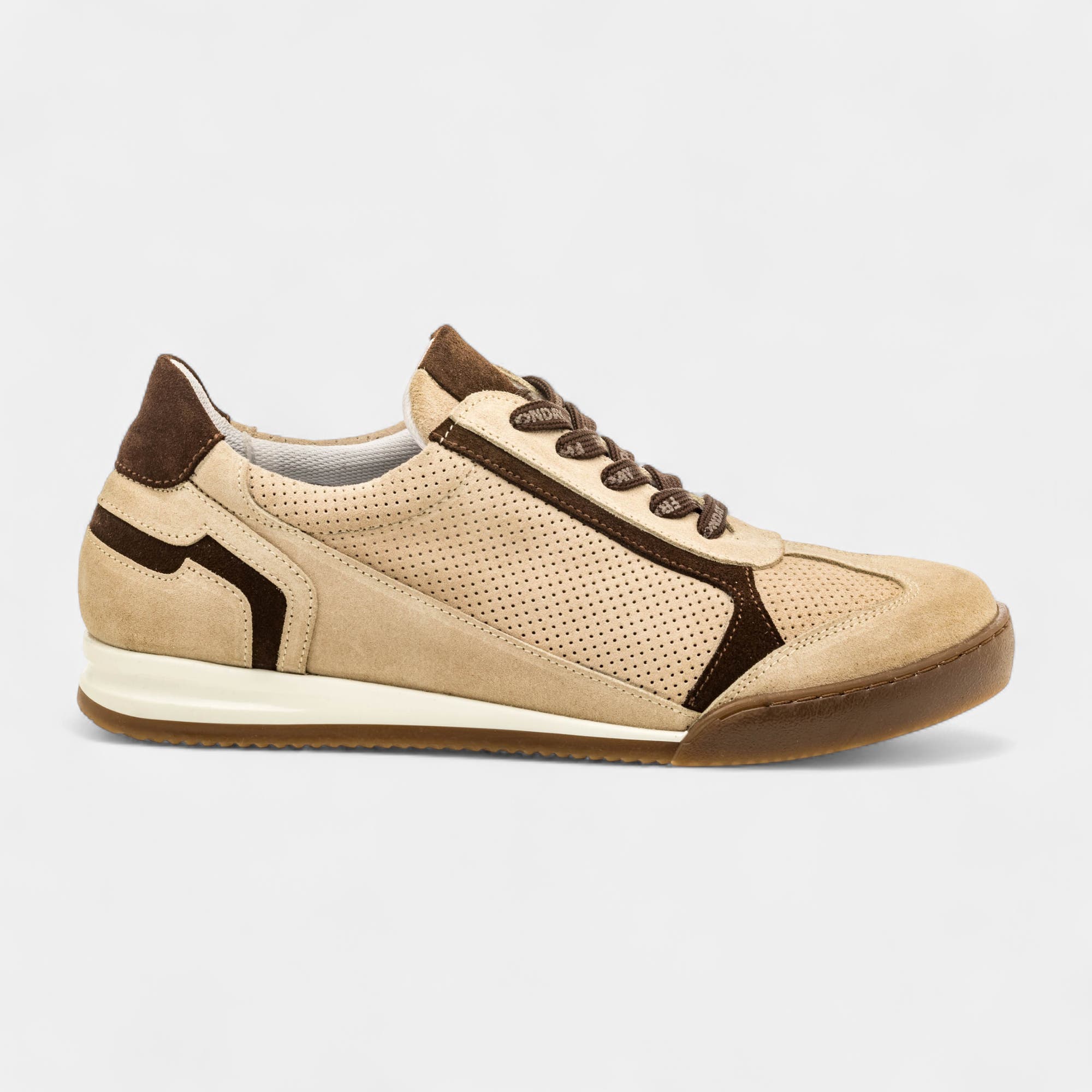 Baskets basses Femme en cuir beige