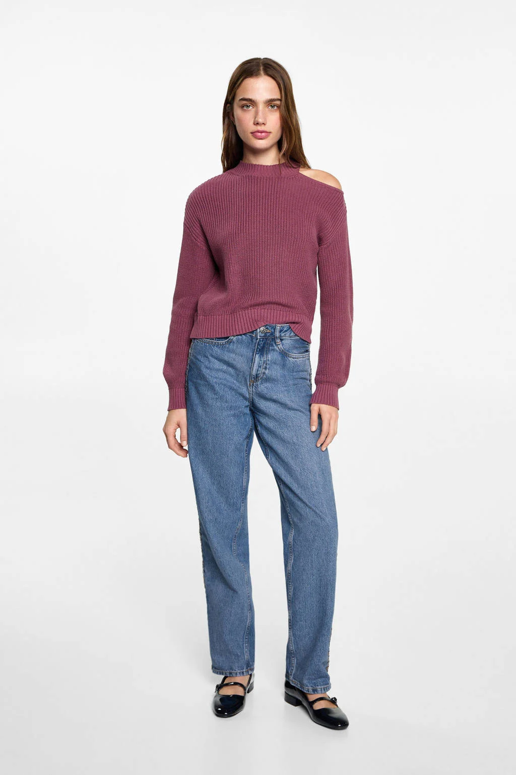 MANGO TEEN trui paars gebreid