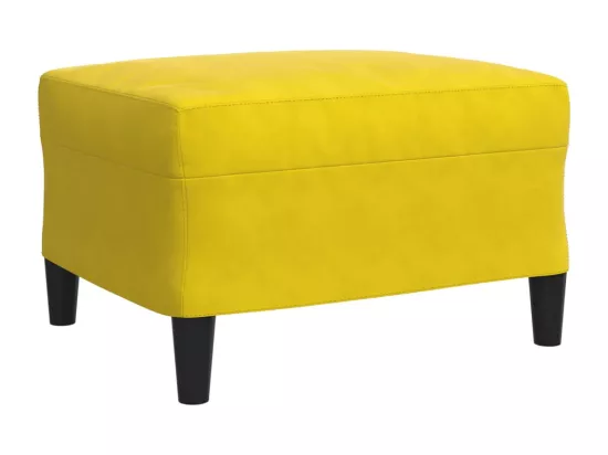 Ensemble de canapés 4 pièces avec coussins Jaune Velours