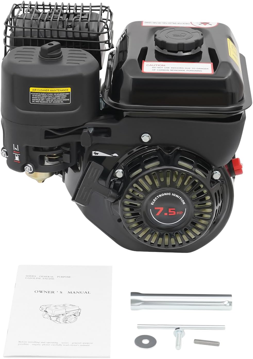 7,5 Ps 4-Takt-Benzinmotor 212 Ccm Hubraum Benzinmotor 358ml Standmotor 1 Zylinder Benzin 75 Db Geräuscharmer Antriebsmotor Kartmotor Industrieausrüstung