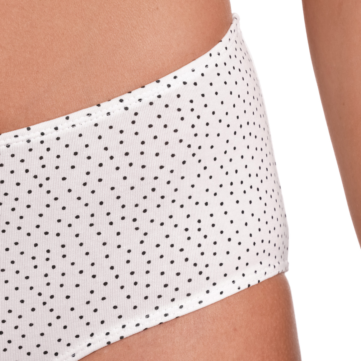 Gina Benotti 4 Damen Pantys mit Bio-Baumwolle weiss / schwarz