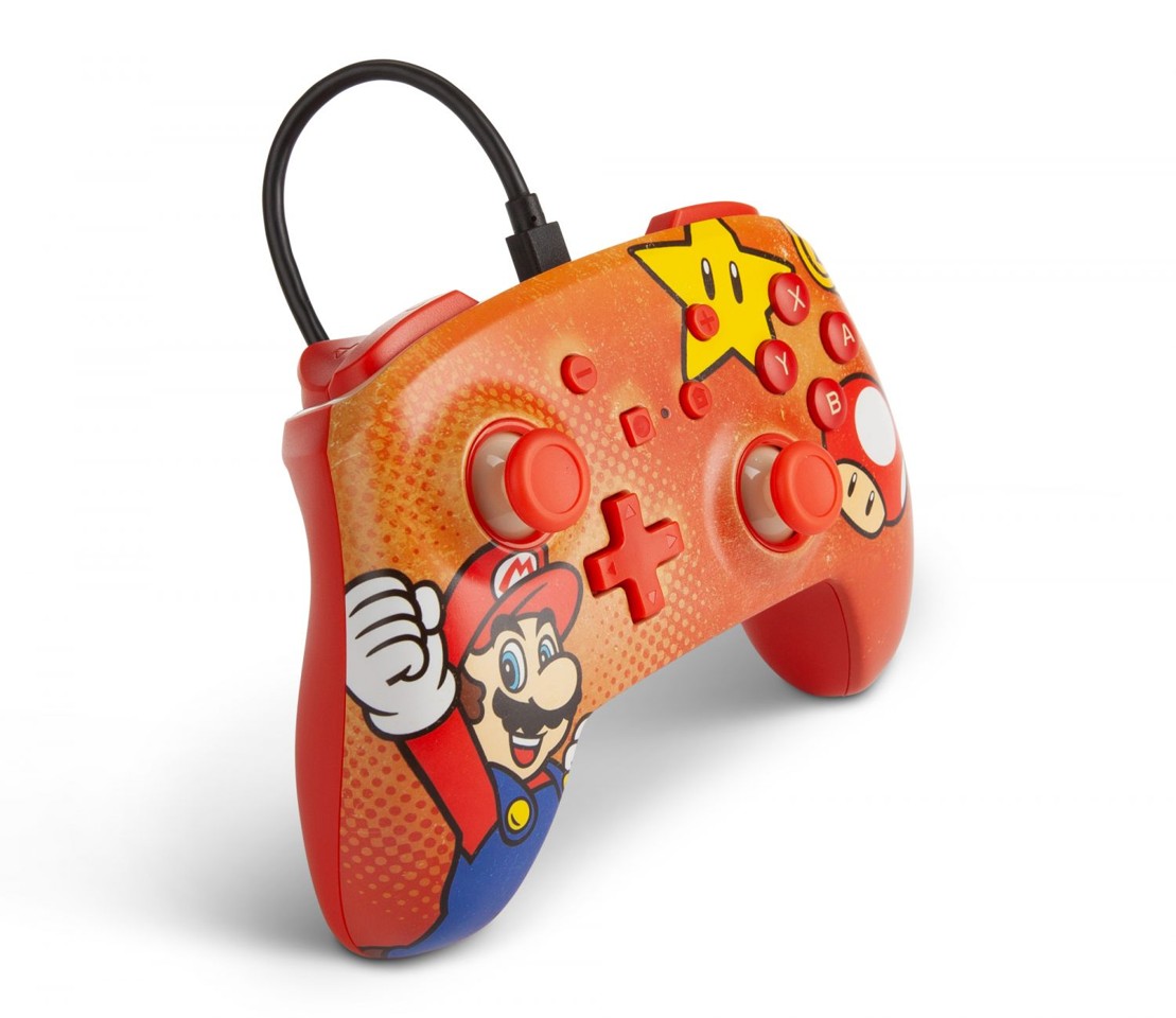 PowerA Nintendo Switch Enh Wired Controller - Mario Vintage