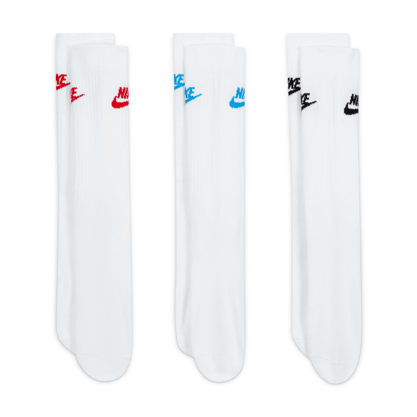 Nike Sportswear Everyday Essential Sportsokken 3-Pack Wit Multicolor