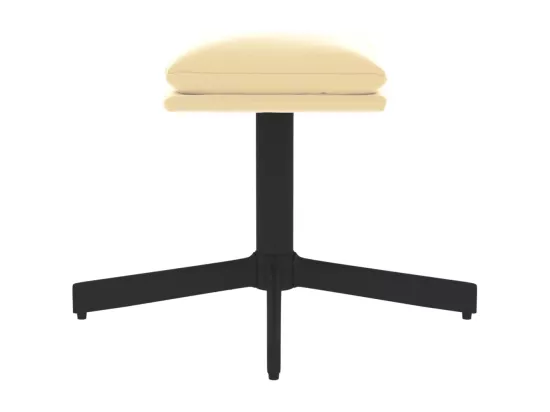Repose-pied Blanc crème 60x60x36 cm Velours