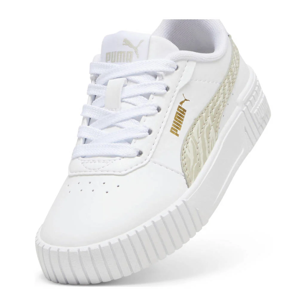 Puma Carina 2.0 Zebrasneakerswit/zand/goudkleurig