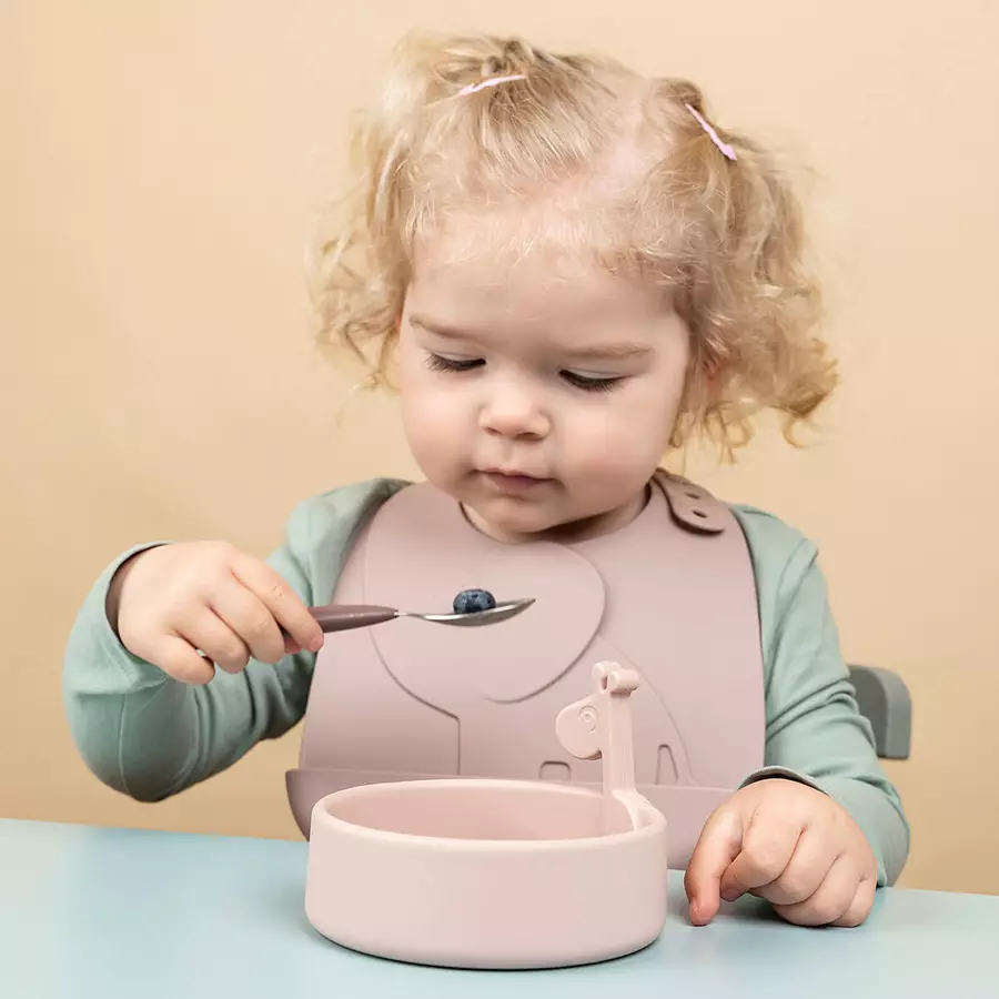 Done by Deer™ Geschirr-Set Peekaboo first meal in rosa