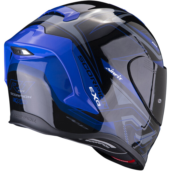 Scorpion - Casque Exo-R1 Evo Air Gaz Noir Brillant / Bleu