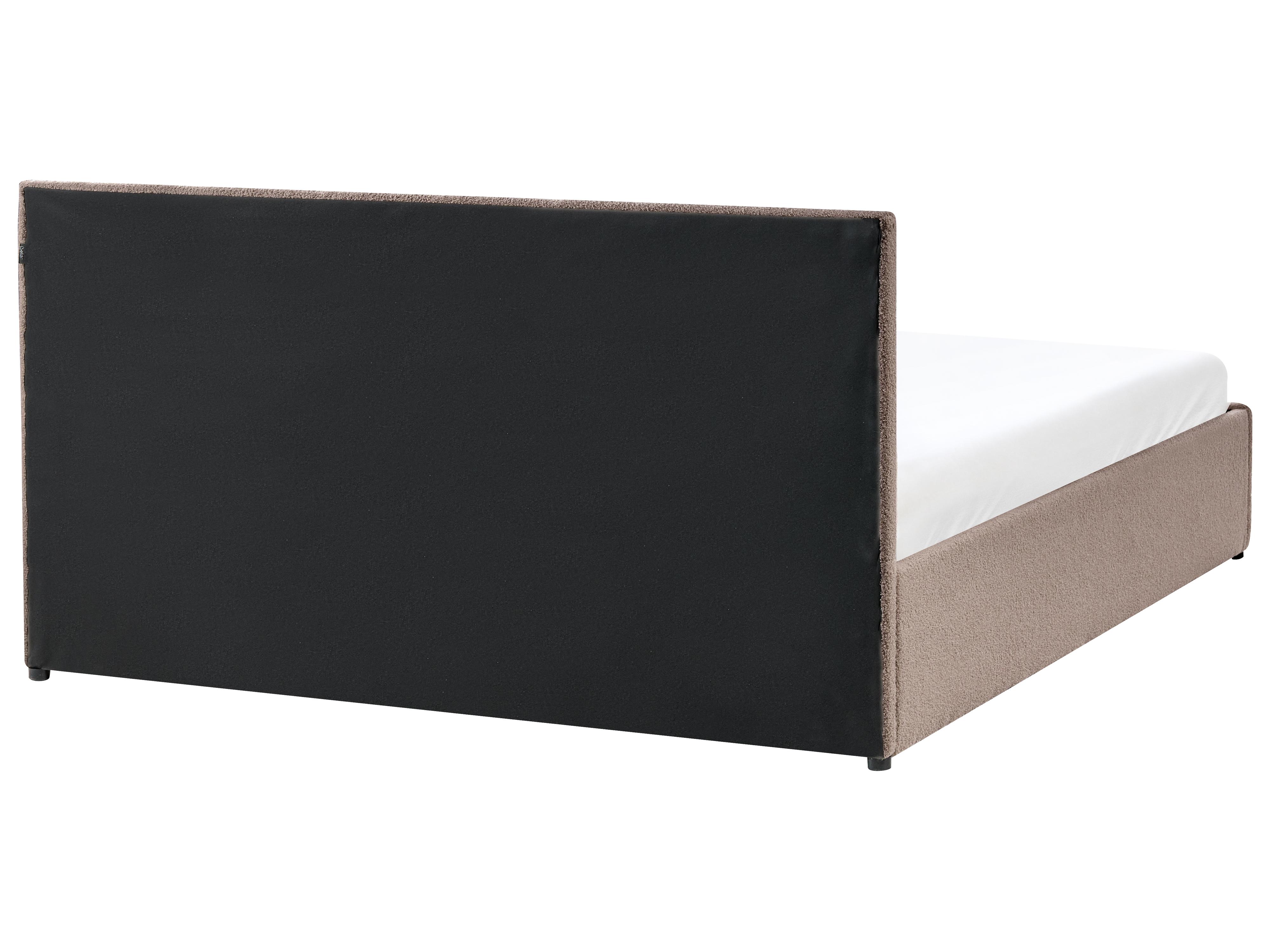 Bed met opbergruimte Bouclé MASSOGNES 160 x 200 cm Taupe