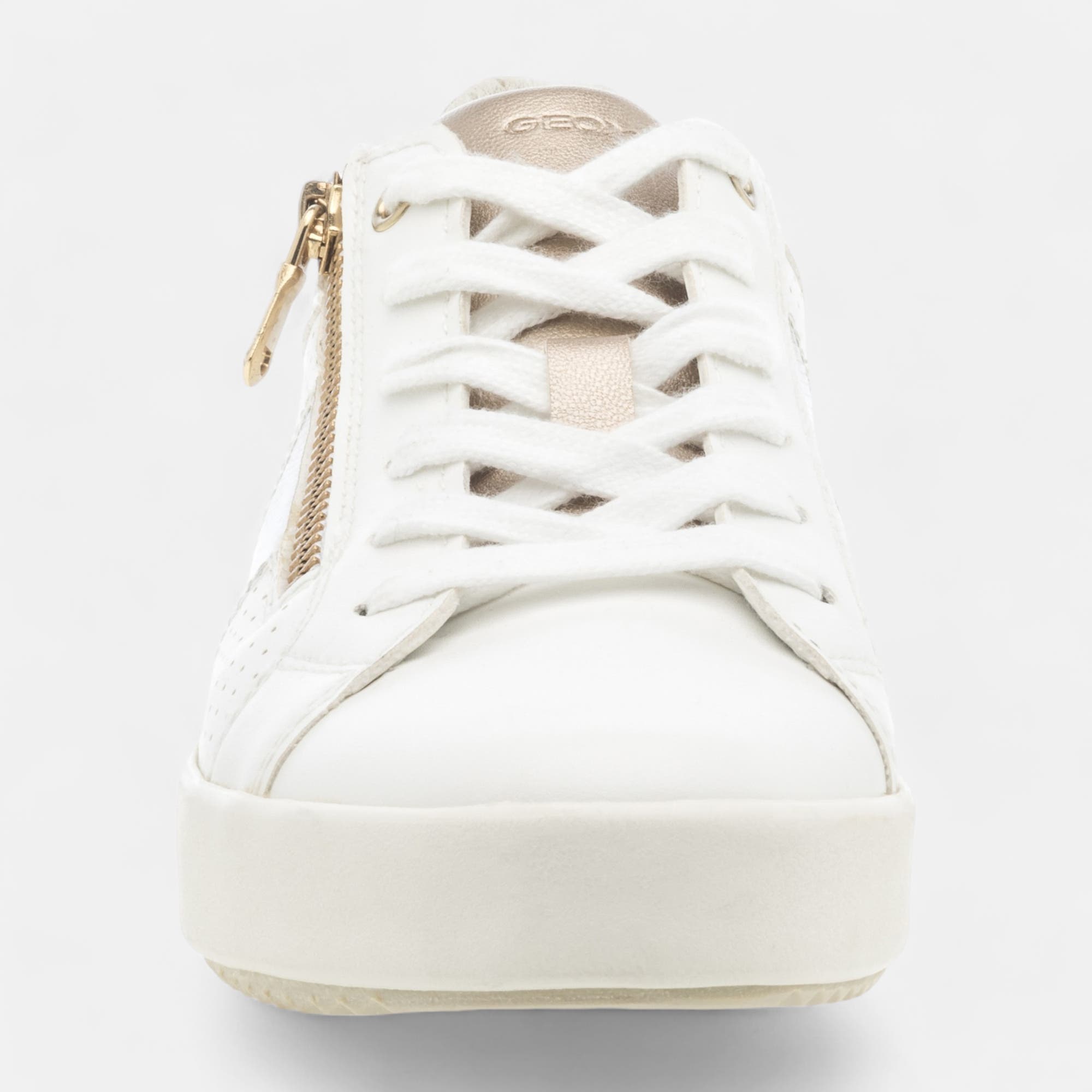 Baskets basses Femme blanc/or
