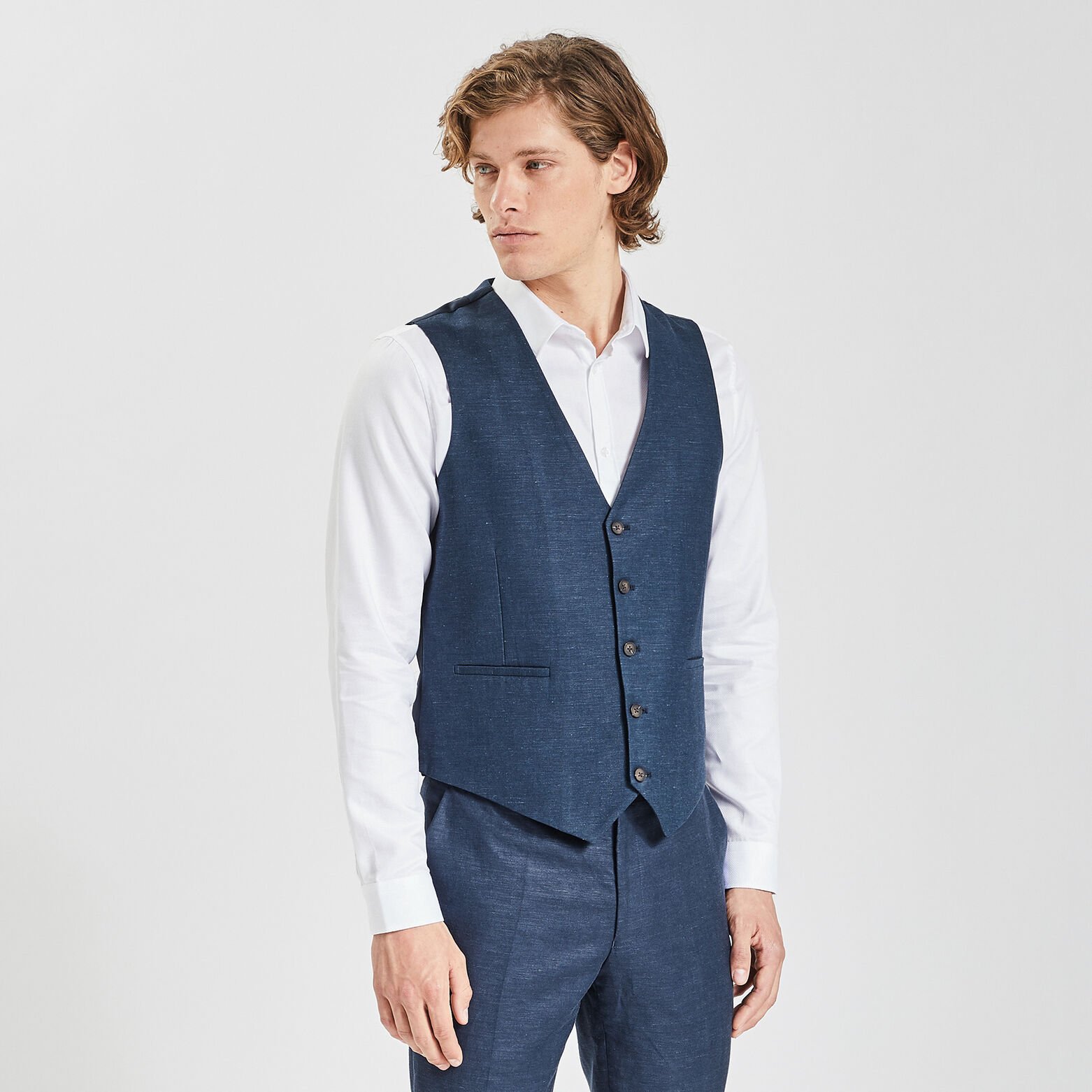 Gilet de costume Bleu