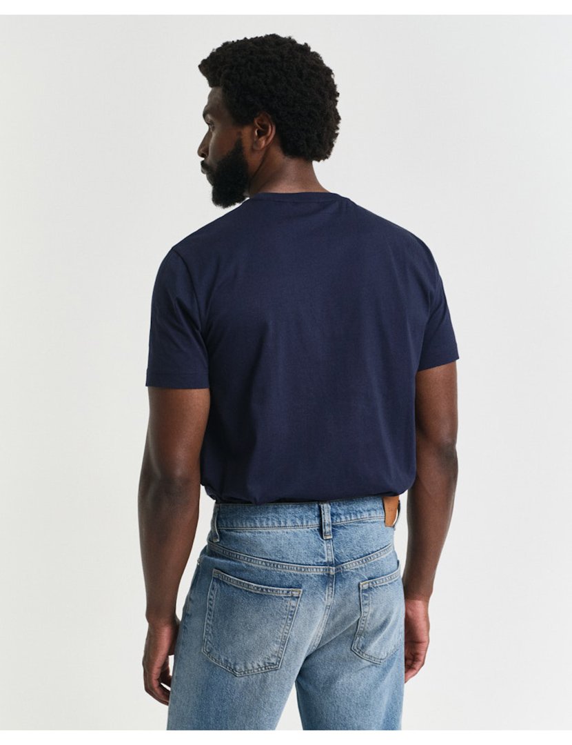 Blue Printed Graphics T-shirt