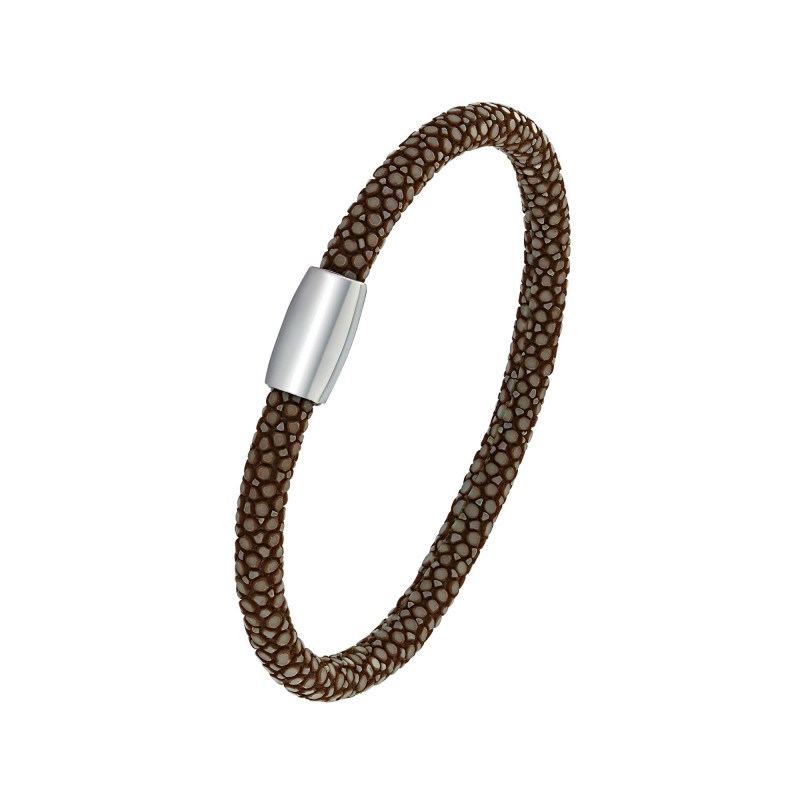 Bracelet Galuchat marron