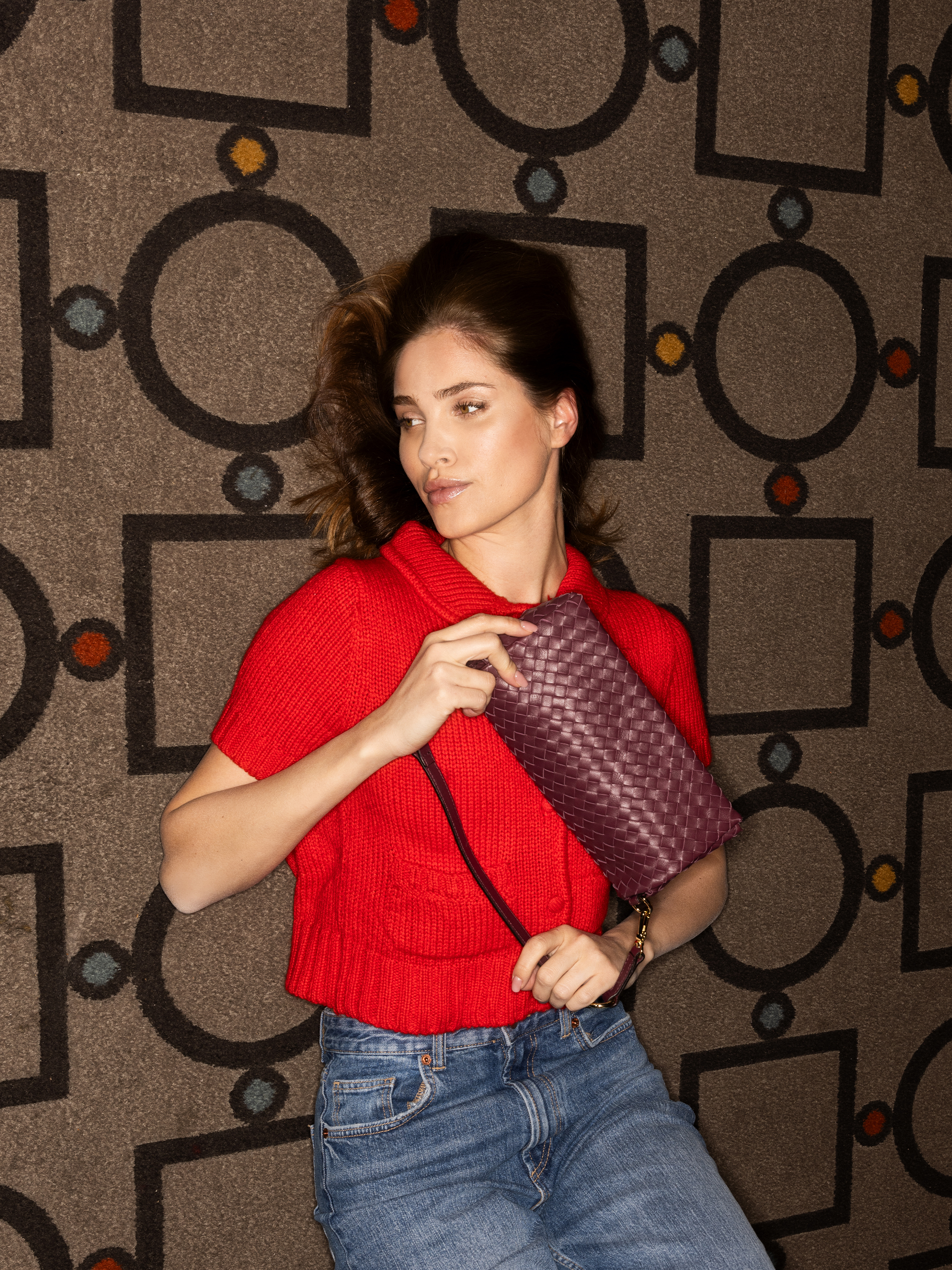 Shoulder bag MILA Leather Piuma weaving Standard