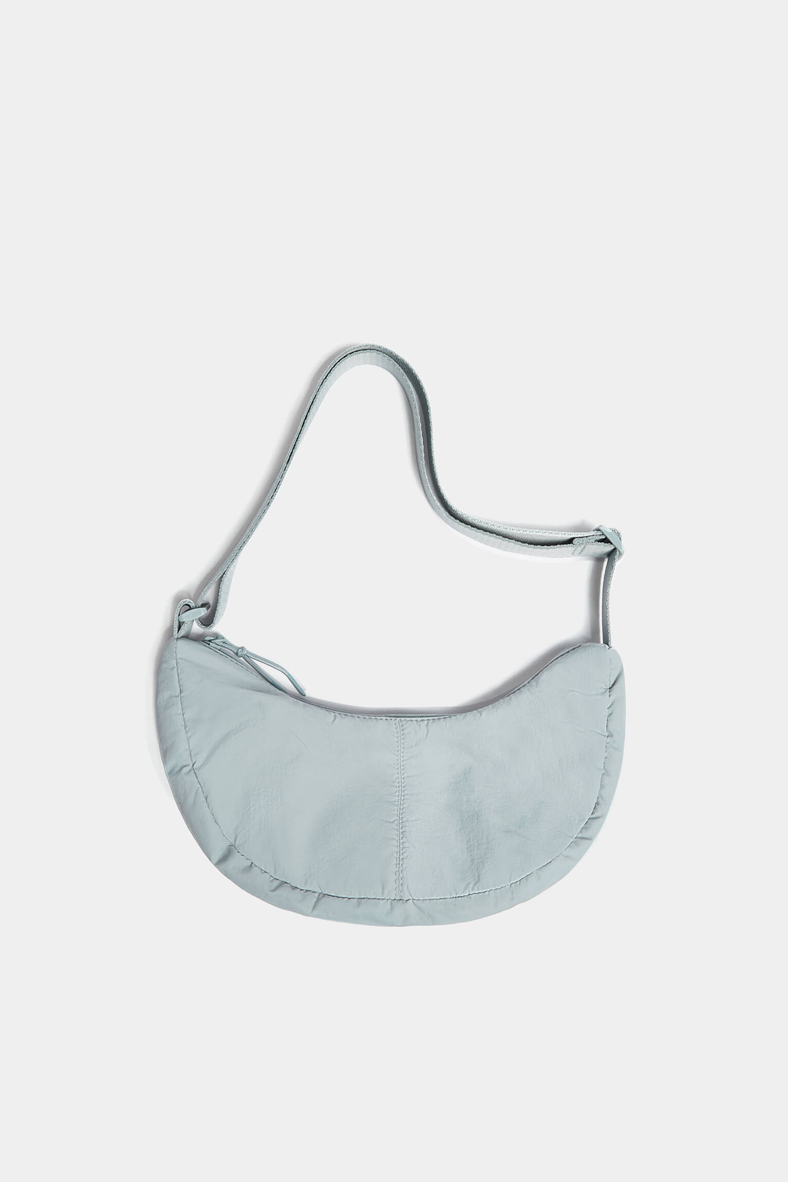 Bolsa de ombro em nylon - azul claro