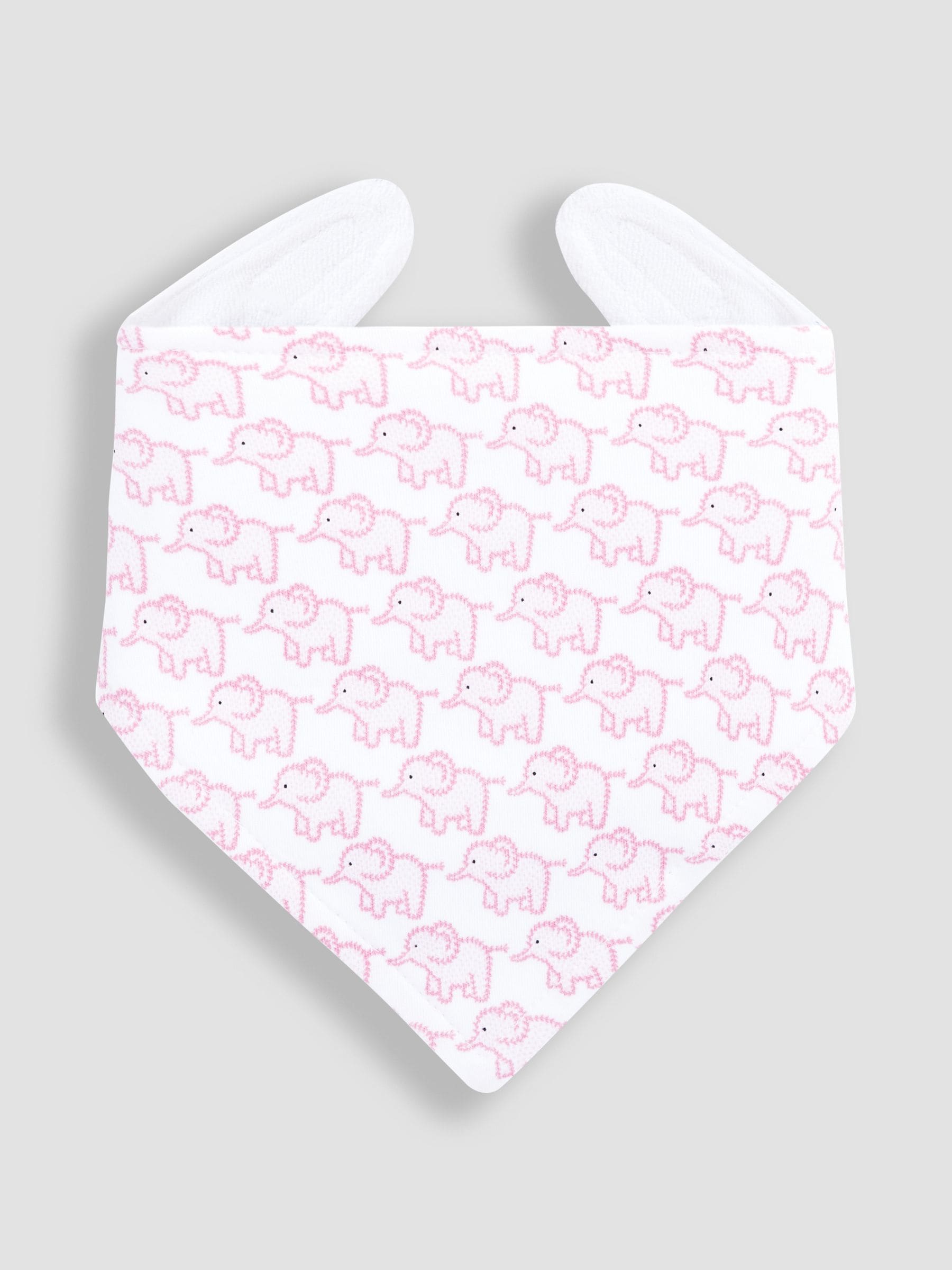 Babyroze - JoJo Maman Bébé - 3 Katoenen babyslabbetjes