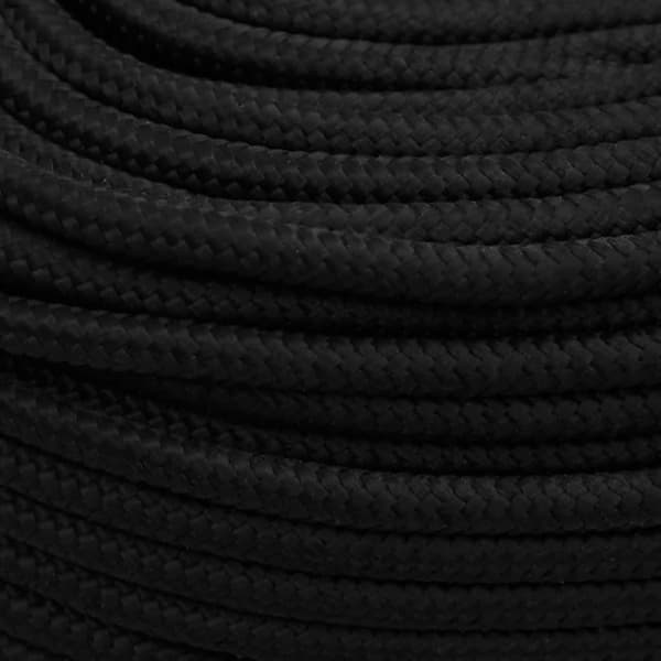 vidaXL Arbeidstau svart 10 mm 250 m polyester