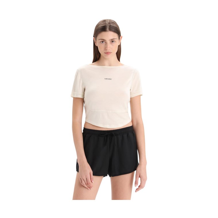 Icebreaker ZoneKnit Scoop Back SS Tee Women Chalk