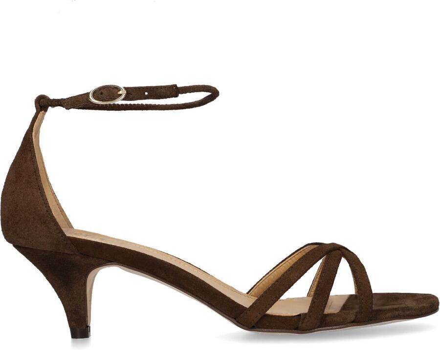 TORAL Sandalen met Hak Dames Rima Maat: 41 Materiaal: Suède Kleur: Bruin