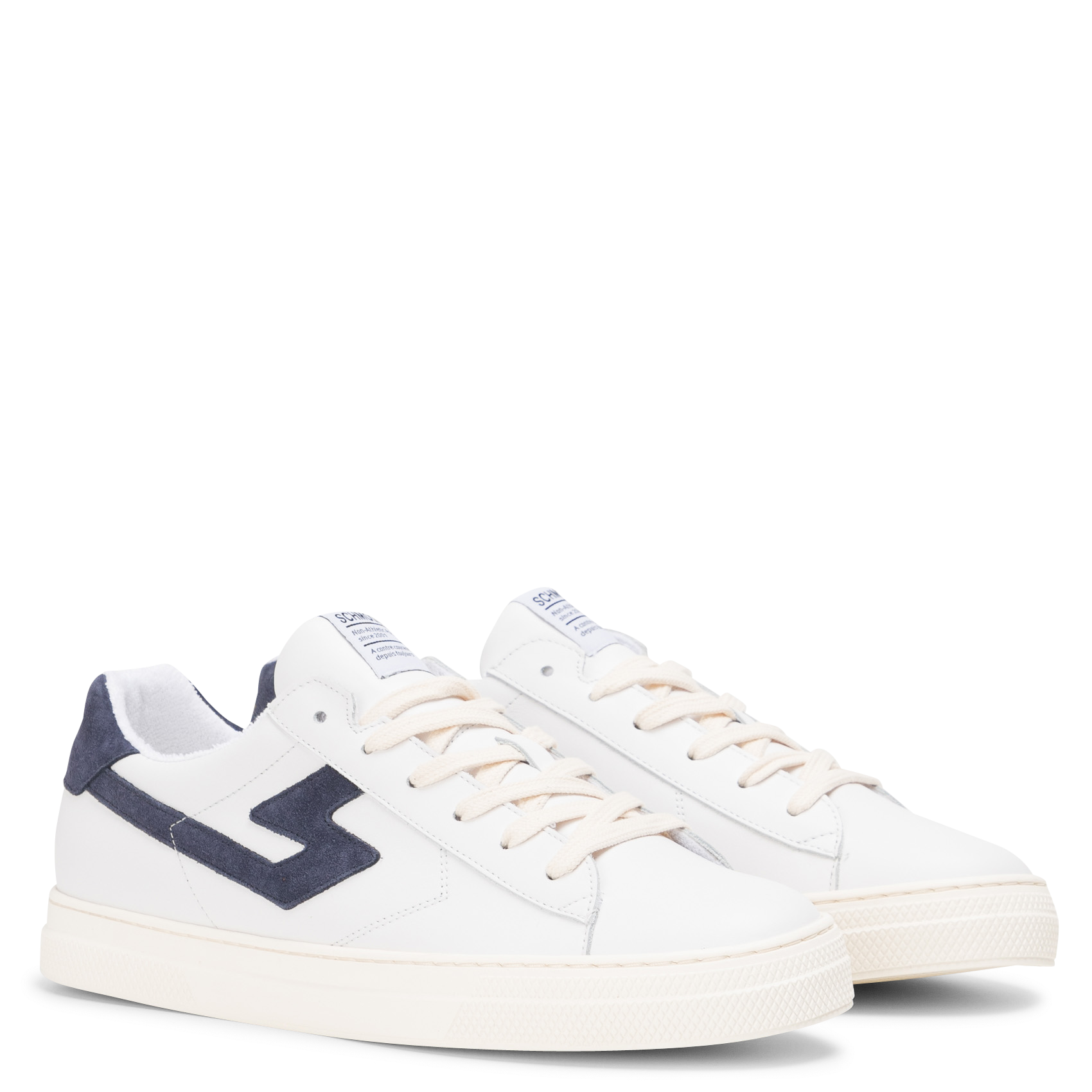 SPARK SIGNATURE - Baskets basses en cuir| Blanc