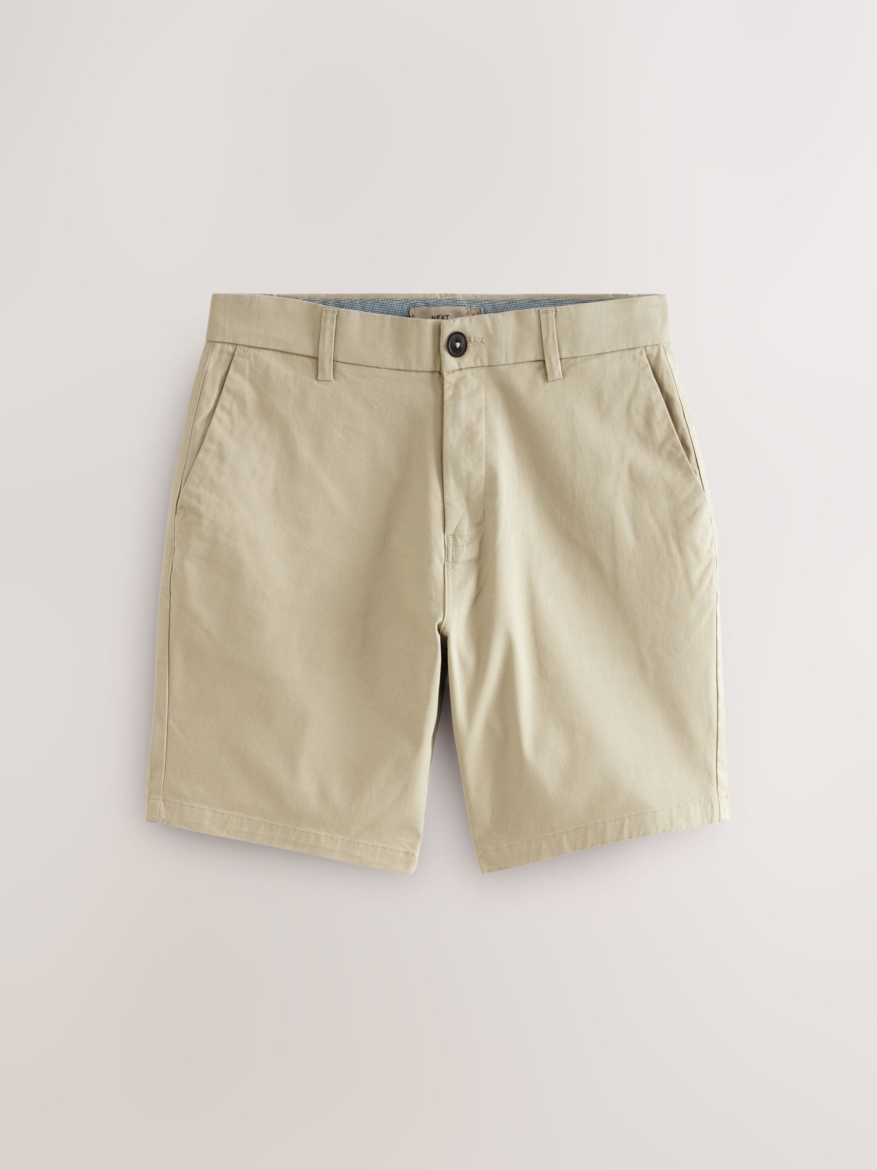 Marineblauw/kiezelkleurig - Slim Fit - Set van 2 chinoshorts met stretch