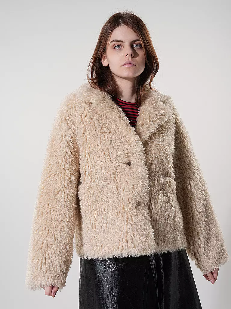 PRIDE TO BE Jacke in Felloptik DENNY beige
