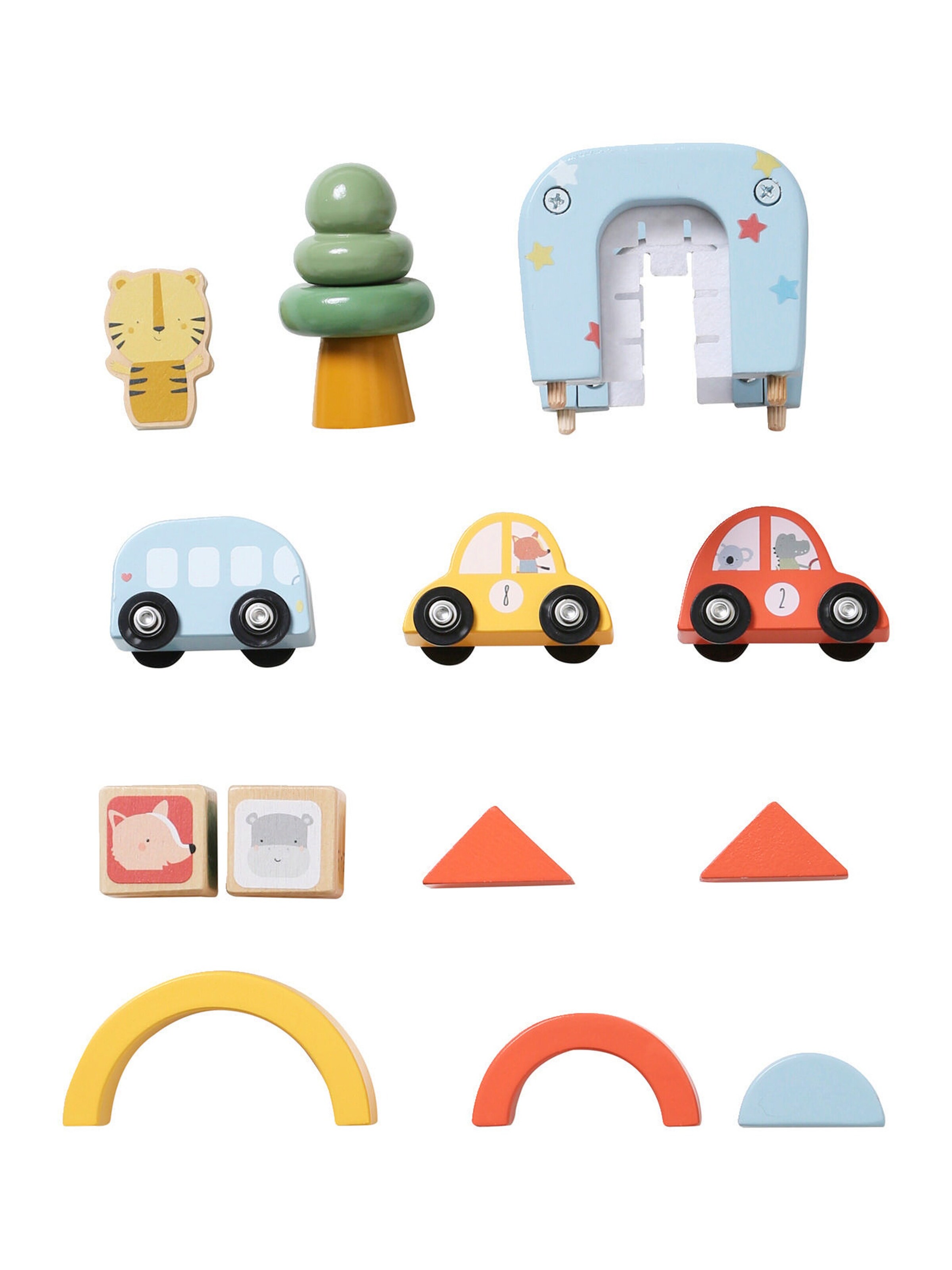 Vertbaudet Baby Activity-Tisch mit Autos, Holz FSC® beige