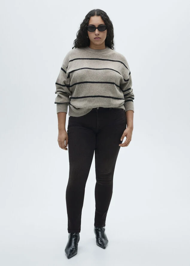 MANGO Mid-rise skinny Pushup jeans Open grey