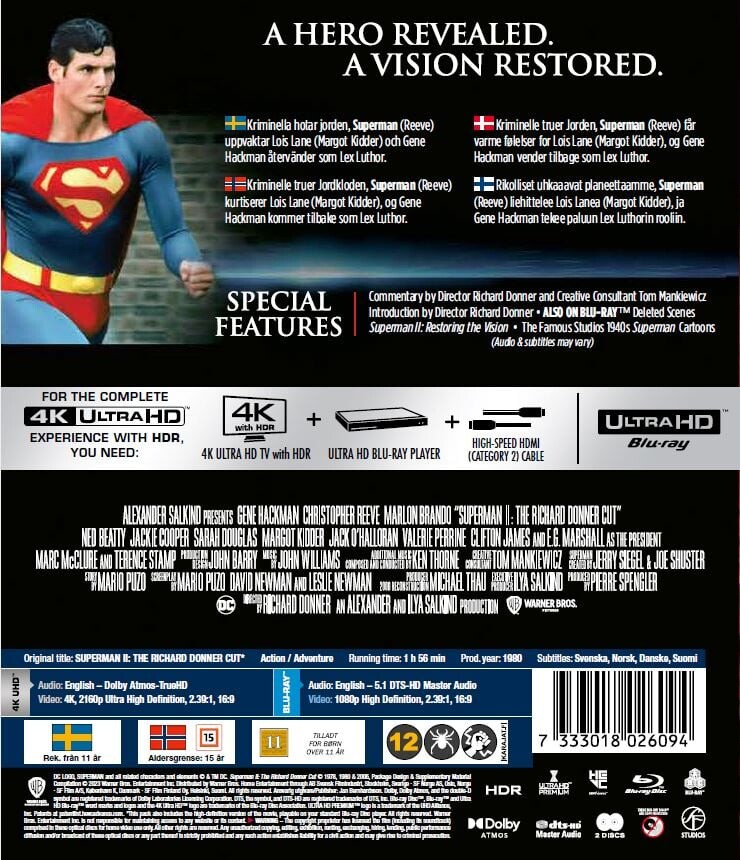 Superman II: The Richard Donner Cut - 4K Ultra HD Blu-Ray