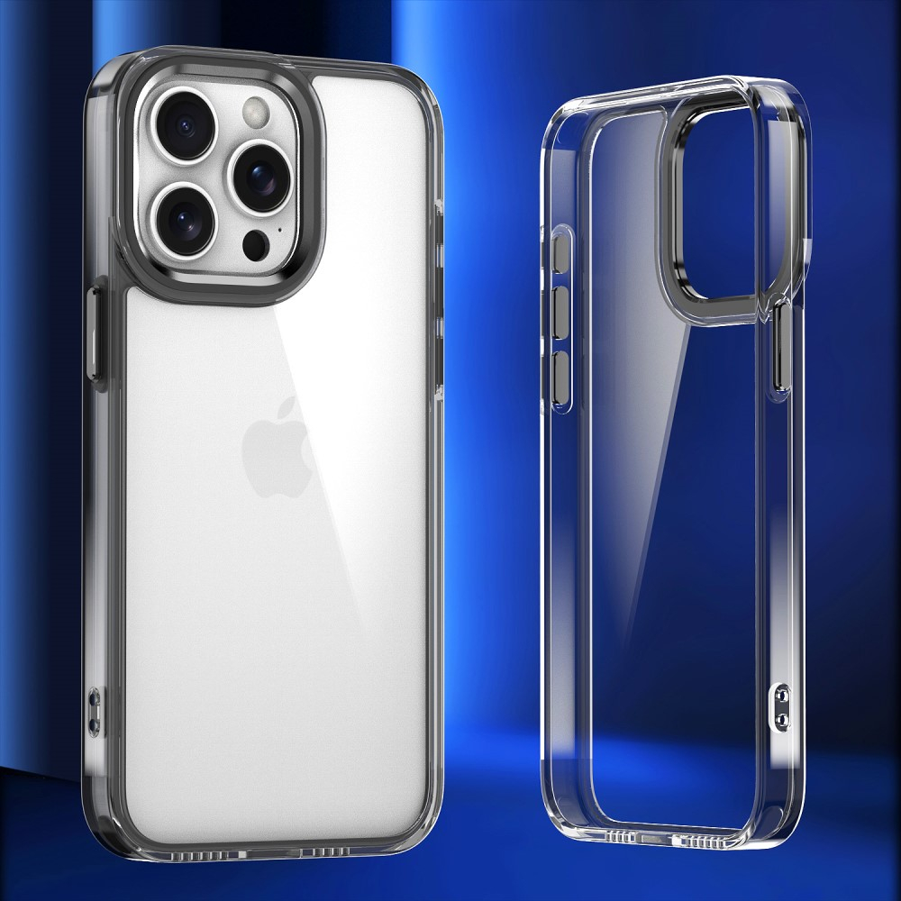 iPhone 16 Pro Hybrid Hardcase Hülle TPU Bumper   Kunststoff Rückseite - Rosa / Transparent