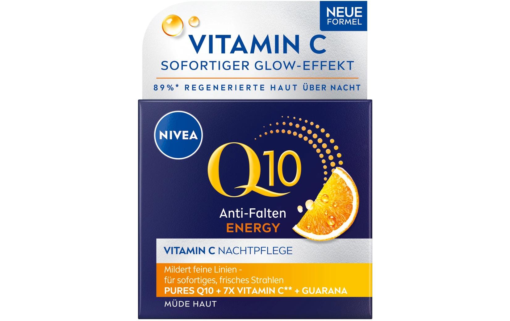 Nachtcrème Q10 Energy Anti-Falten 50 mlRegenerierende Nachtpflege für einen strahlenden Teint und weniger Falten