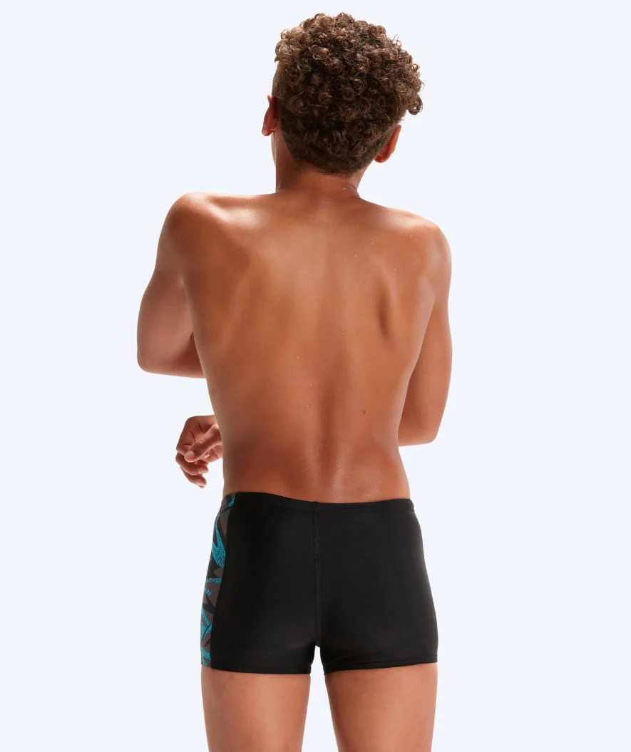 Speedo aquashorts til drenge - Hyperboom Panel - Sort/blå