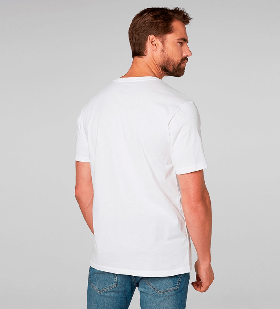 Camiseta Helly Hansen com o logotipo HH, branca