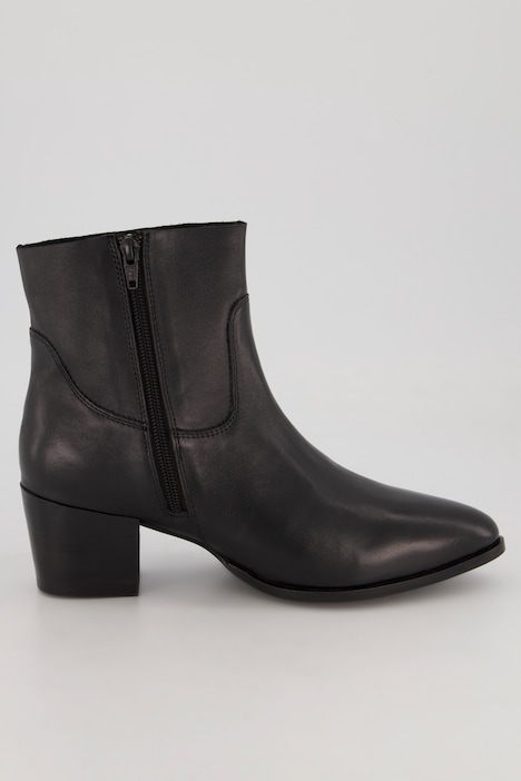 Leder-Cowboystiefeletten, Wechselfußbett, Weite H