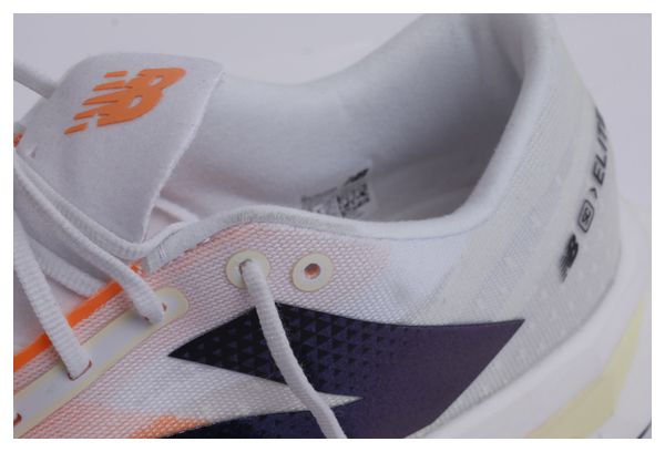 Chaussures Running New Balance FuelCell SuperComp Elite v4 Blanc/Orange Homme - Produit Reconditionné