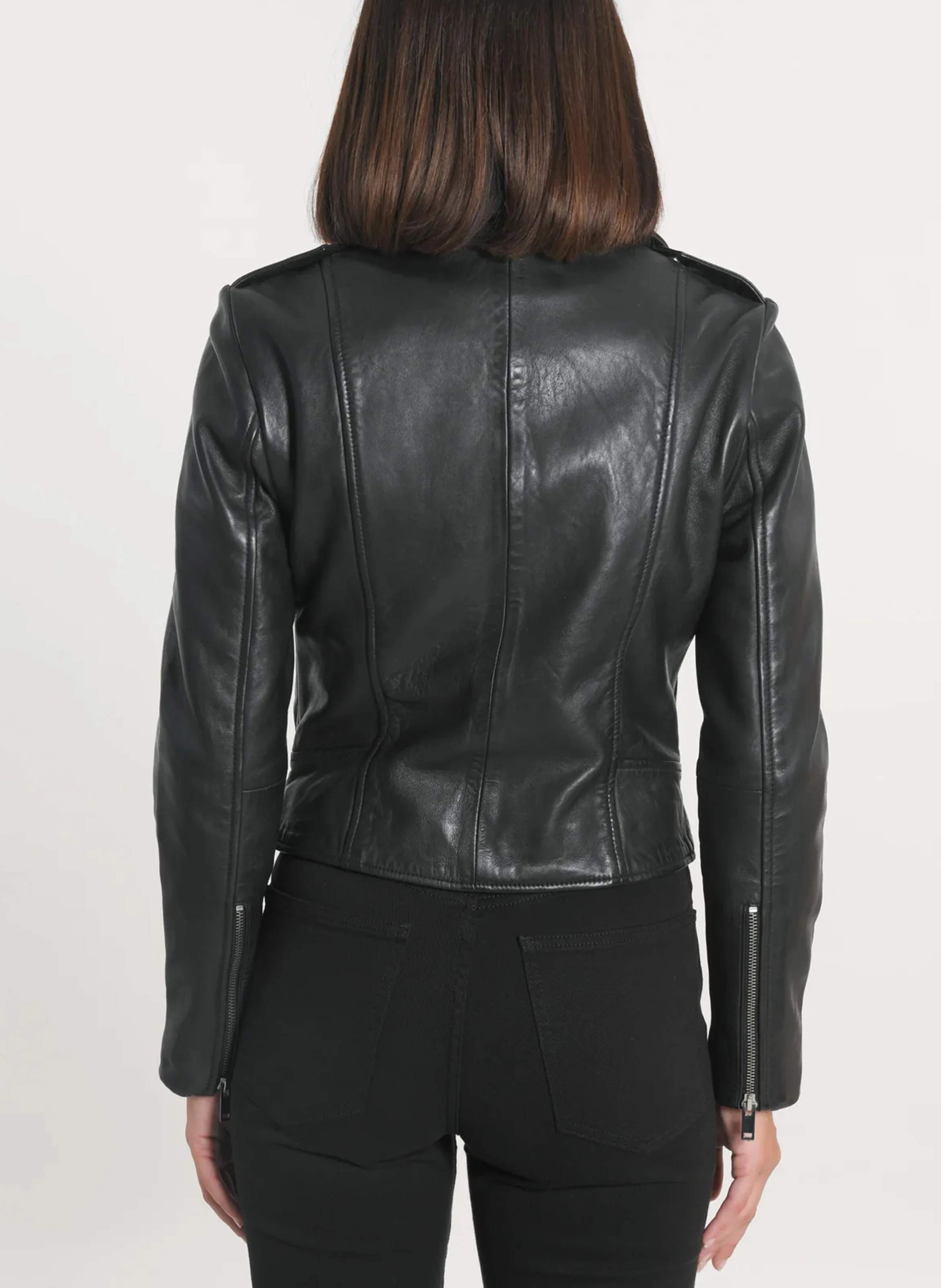 ROCK - Veste en cuir courte| Noir