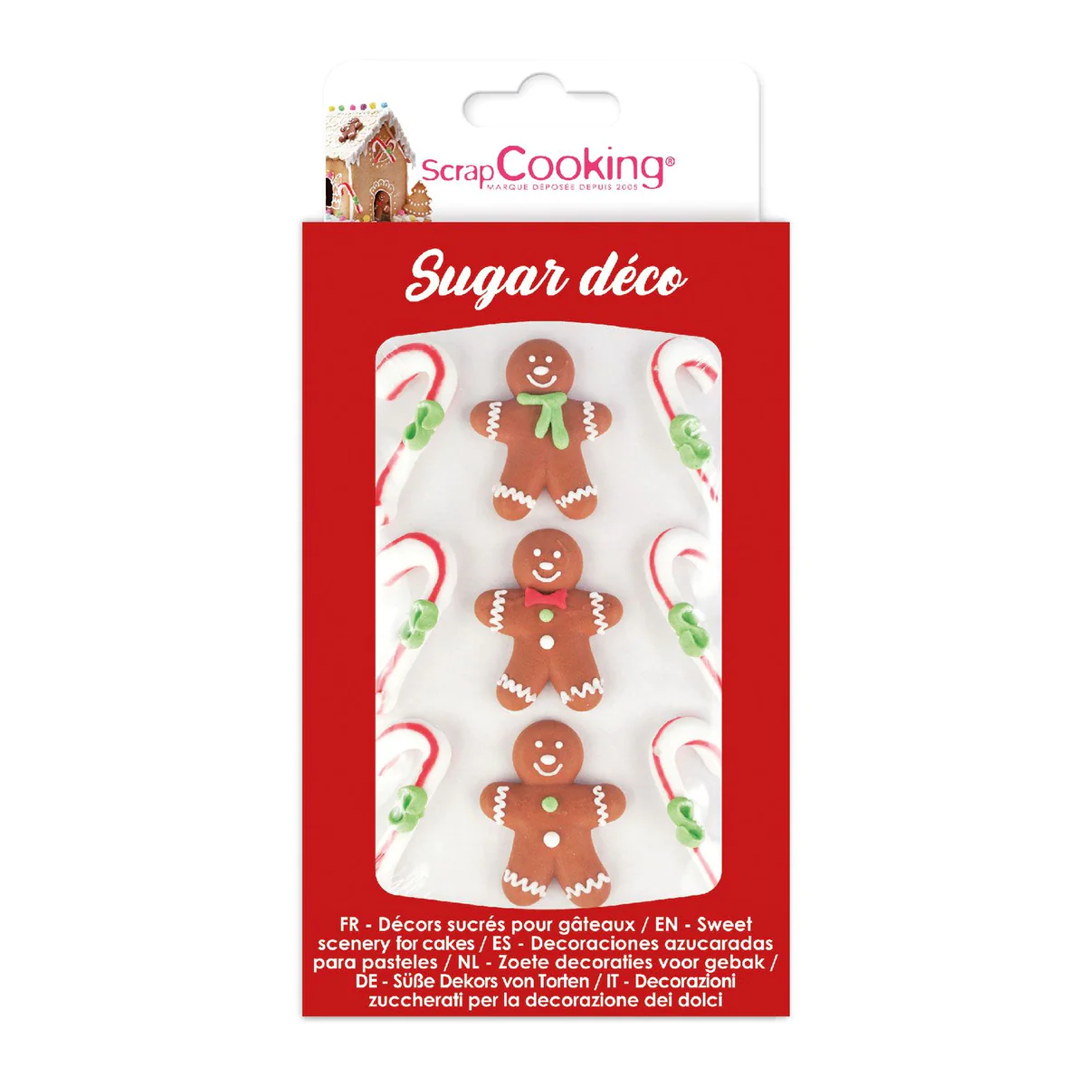 9 décorations en sucre - Bonhomme pain d'épices Scrapcooking