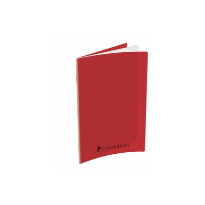 Conquérant Sept - Cahier polypro 24 x 32 cm - 192 pages - grands carreaux (Seyes) - rouge